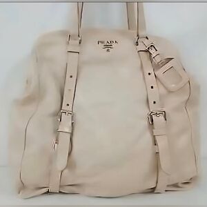 Prada Alluminio Leather Hobo Bag